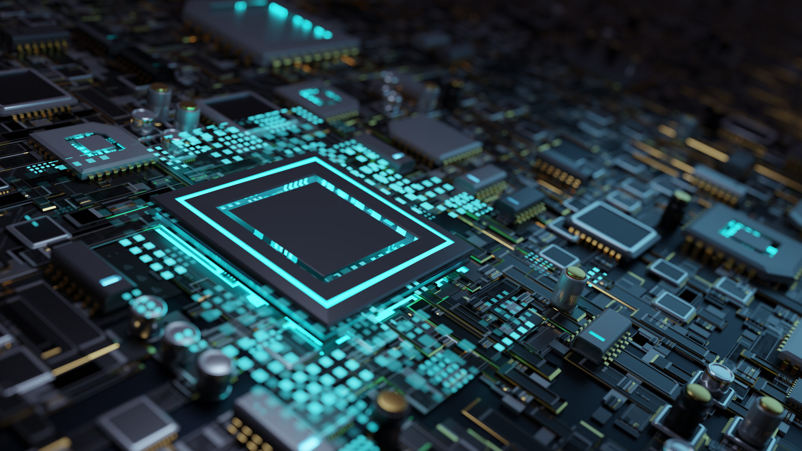 Main microchip on the motherboard